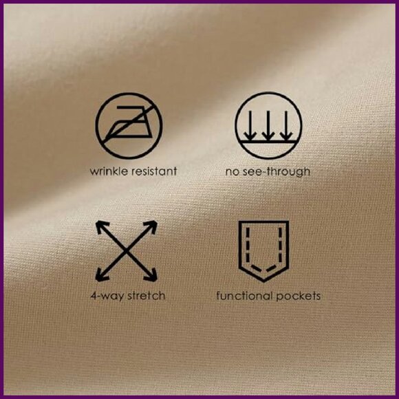 Stretch Yoga Dress Pants Bootcut Work Slacks 4 Pockets Professional Office - Picture 6 of 8